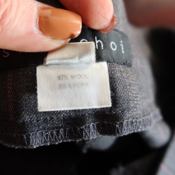 Shin Choi grey with pink pinstripes dress pants size 2 side buttons so cute! - Picture 13 of 13